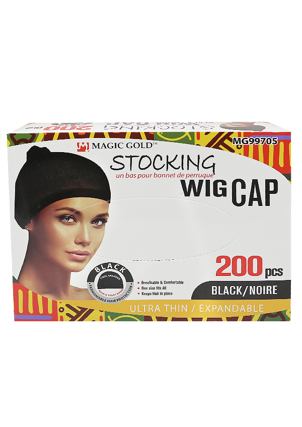 Magic Gold Stocking Wig Cap #MG99705 Black (200 pc) -pc