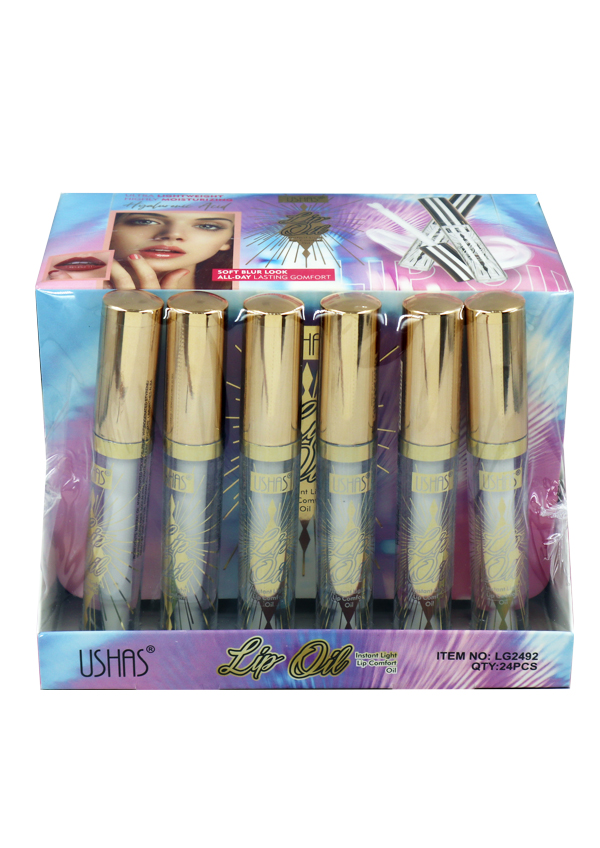 USHAS Lip Oil #LG2492 (24 pc/pk) -Display