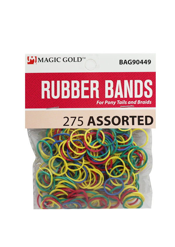 Magic Gold Rubber Bands 275 -Assorted #BAG90449(#RUB0449) -dz