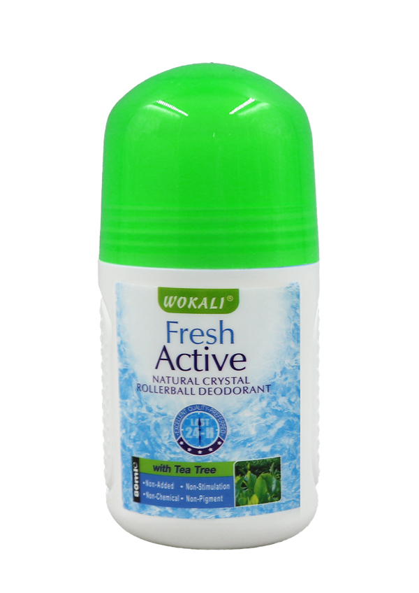 WOKALI Fresh Active Rollerball Deodorant #Tea Tree (80 ml) #WKL429 -pc