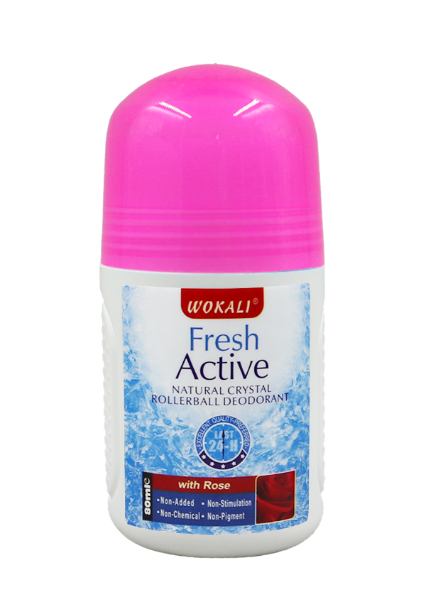 WOKALI Fresh Active Rollerball Deodorant #Rose (80 ml) #WKL430 -pc