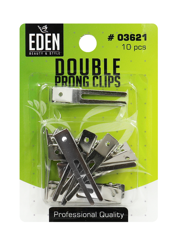 Eden Double Prong Clips #03621 (10 pc/pk) -dz