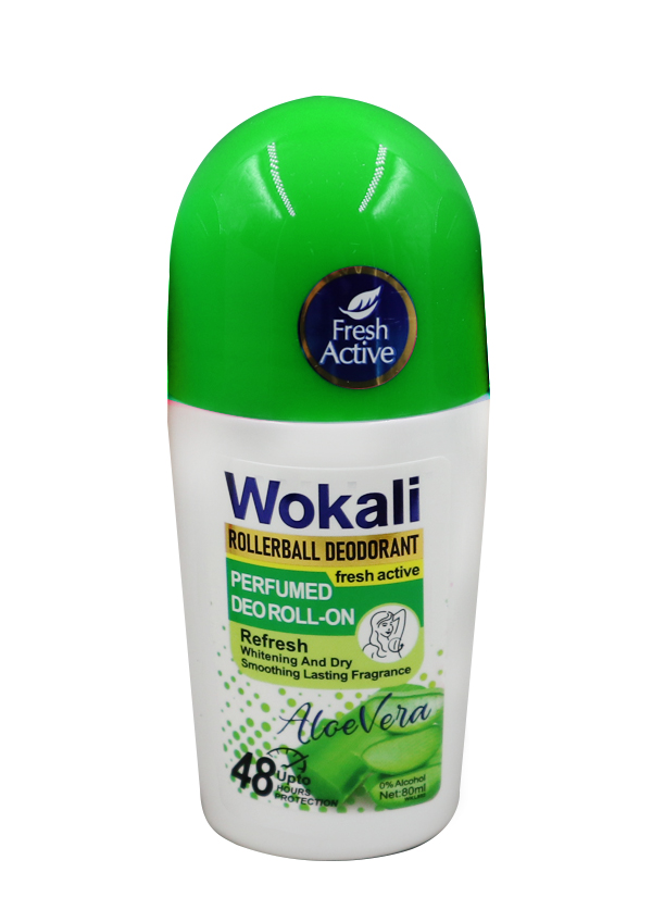 WOKALI Perfumed Deoroll-On #Aloe Vera (80 ml) #WKL802 -pc