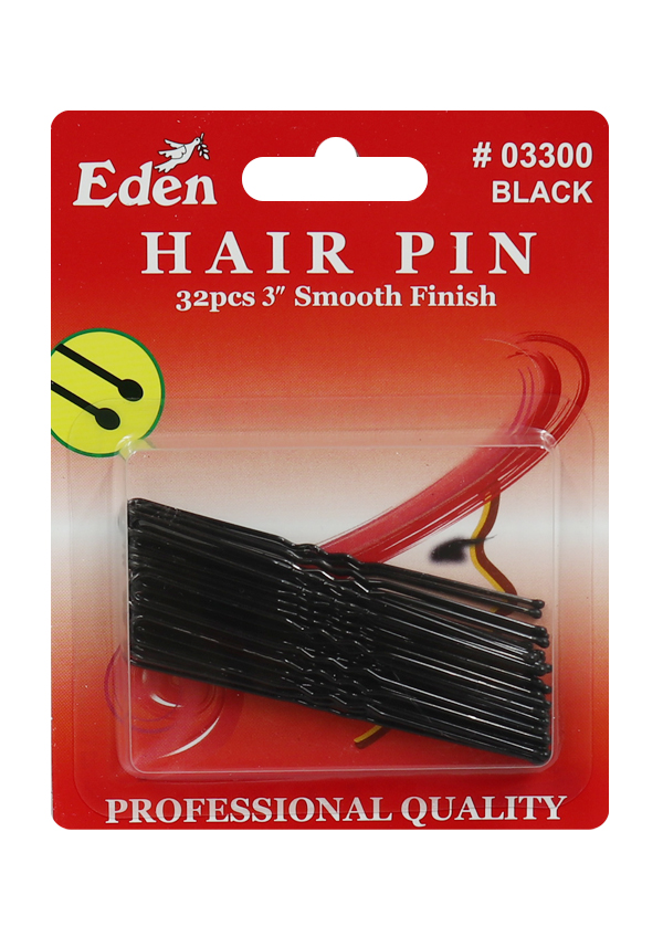 Eden Hair Pin 32pcs 3" #03300 Black -dz