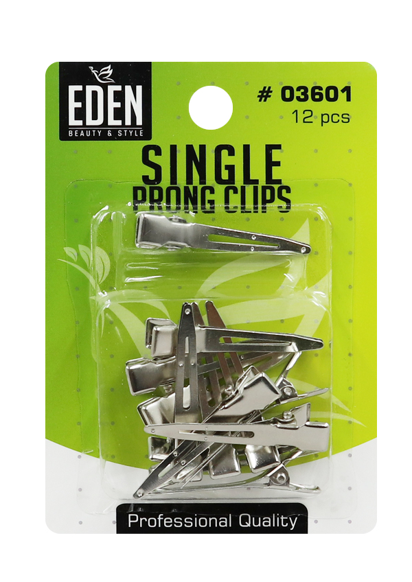 Eden Single Prong Clips #03601 (12 pc/pk) -dz