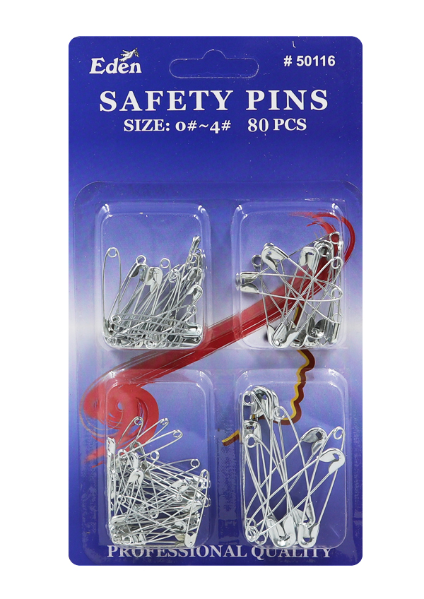 Eden Safety Pins (4 Size Mixed) #50116 -dz