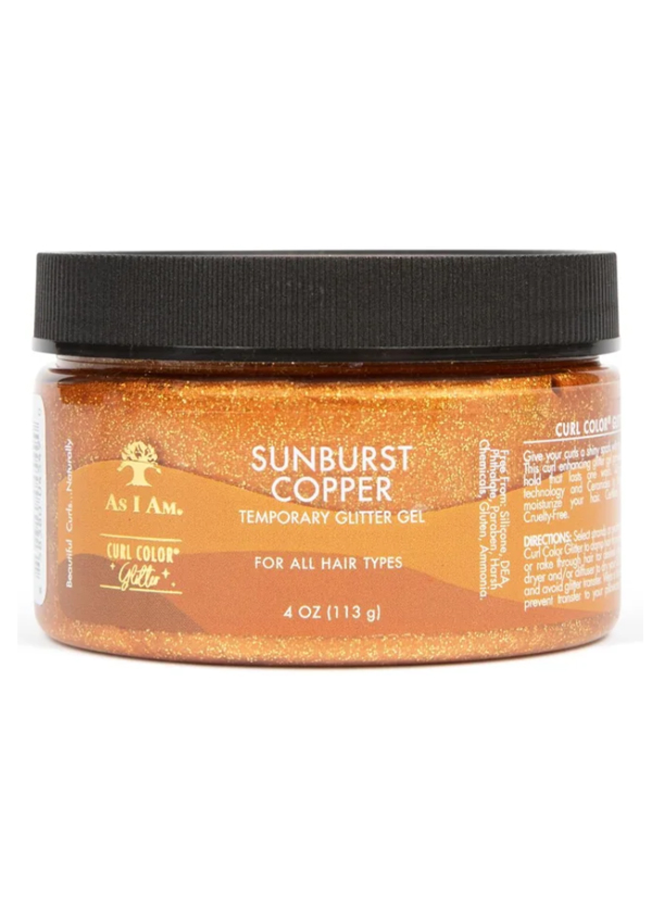 As I Am Curl Color Glitter Gel -Sunburst Copper (4 oz) #74