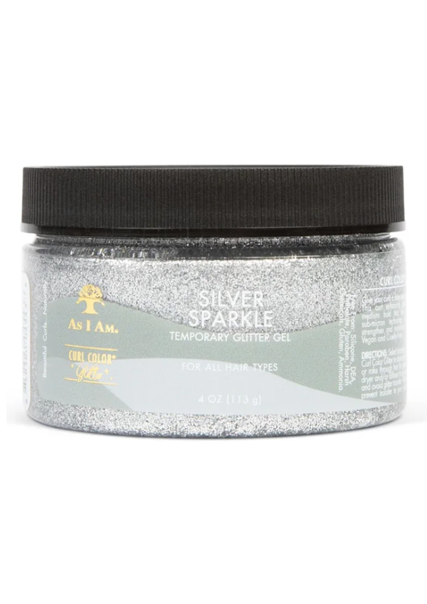 As I Am Curl Color Glitter Gel -Silver Sparkle (4 oz) #75
