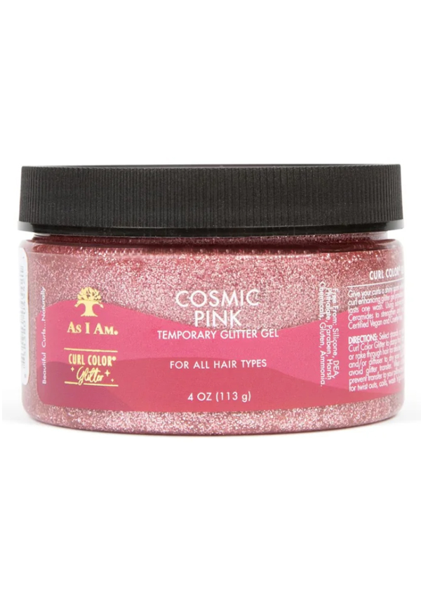 As I Am Curl Color Glitter Gel -Cosmic Pink (4 oz) #77