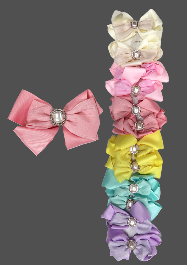 Eden Bow Hair Accessory - Assorted #65939A -dz