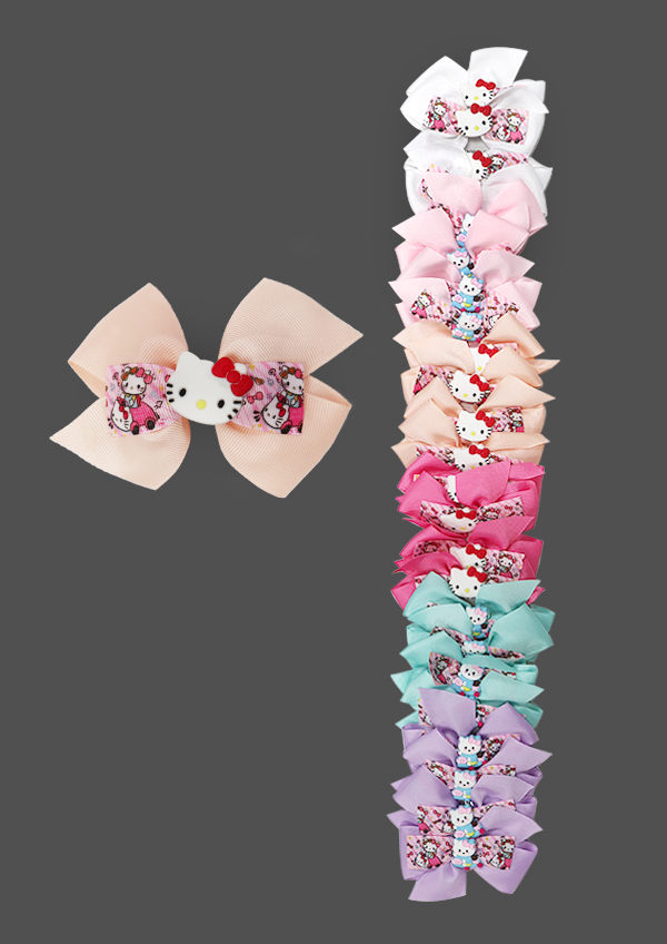 Eden Bow Hair Accessory - Assorted #65248A (24 pc/pk) -pk