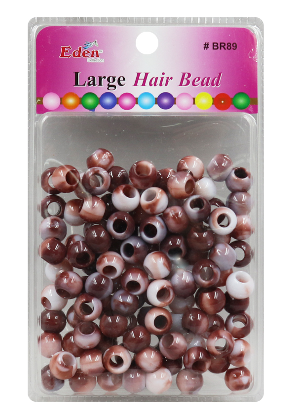 Eden 2Tone XLG Blister Large Round Bead -Brown #BR89WBWN -pk