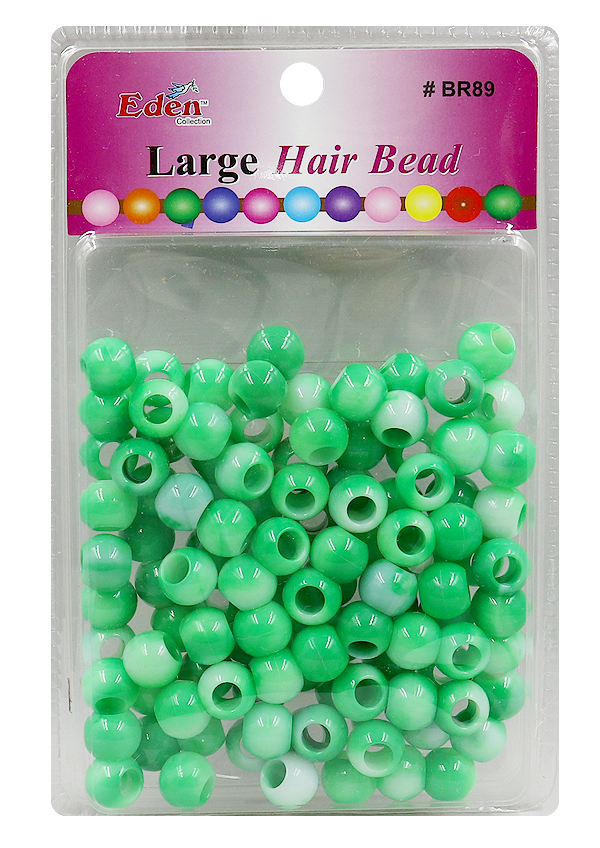 Eden 2Tone XLG Blister Large Round Bead -Green #BR89WGRE -pk