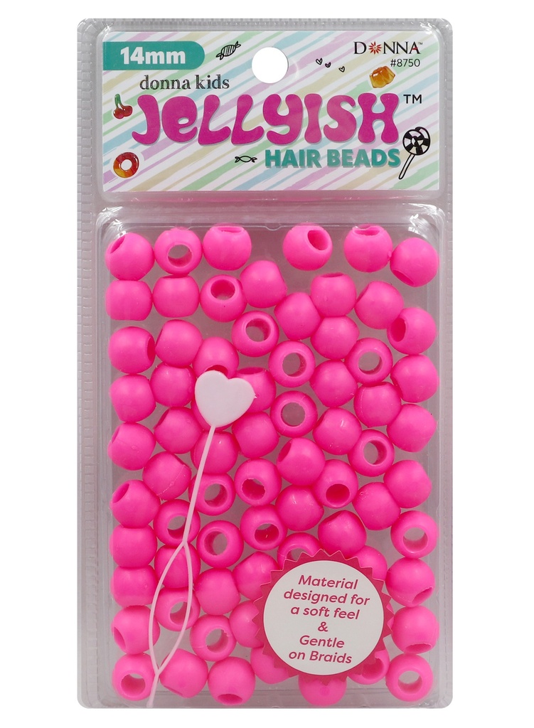 Donna Kids 14mm Jellyish Beads #8750GP Hot Pink -pc