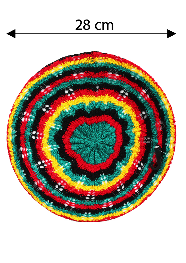 Magic Gold Rasta Cap #MG98855 (Red/Green/Black/Yellow) -pc