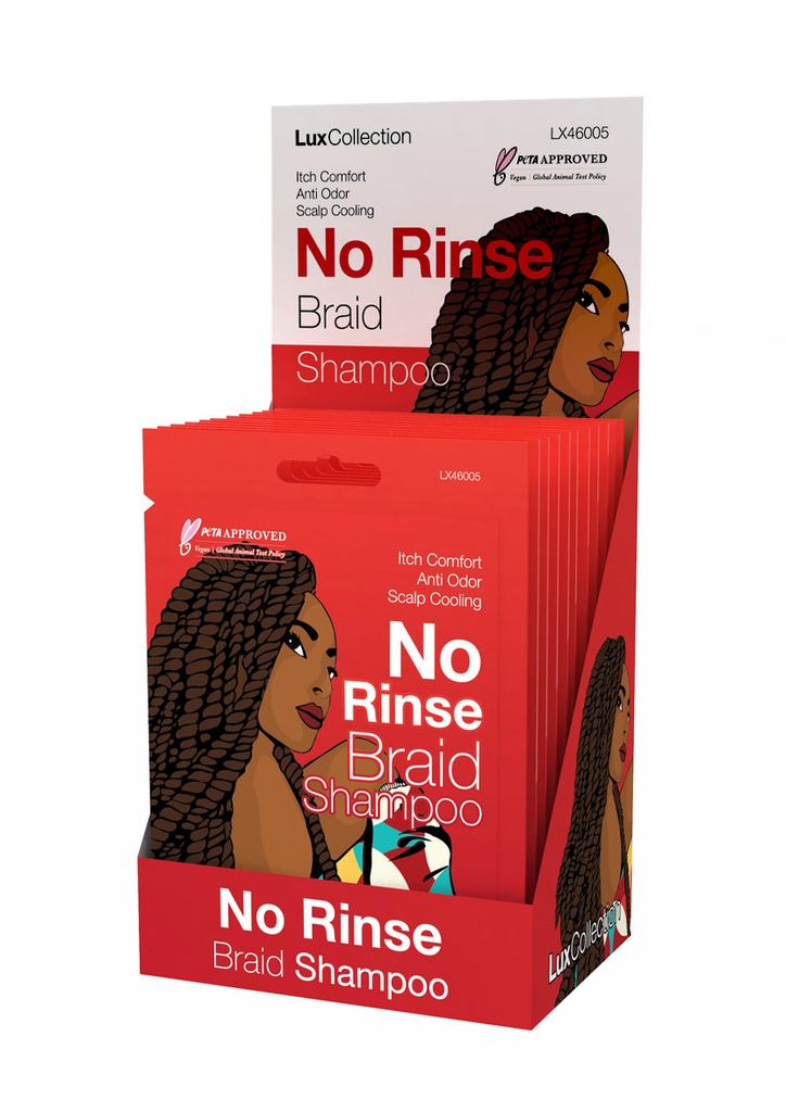 Lux Collection No Rinse Braid Shampoo #LX46005 (1.75 oz/12pc/ds) #134