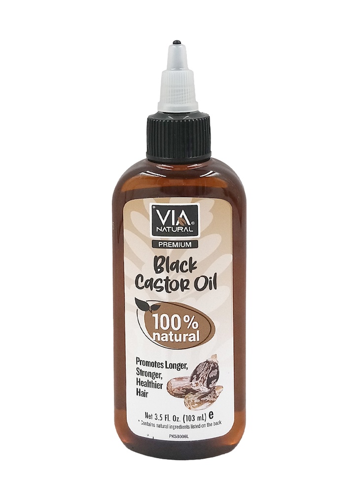 Via Natural black Castor Oil (3.5 oz) #102