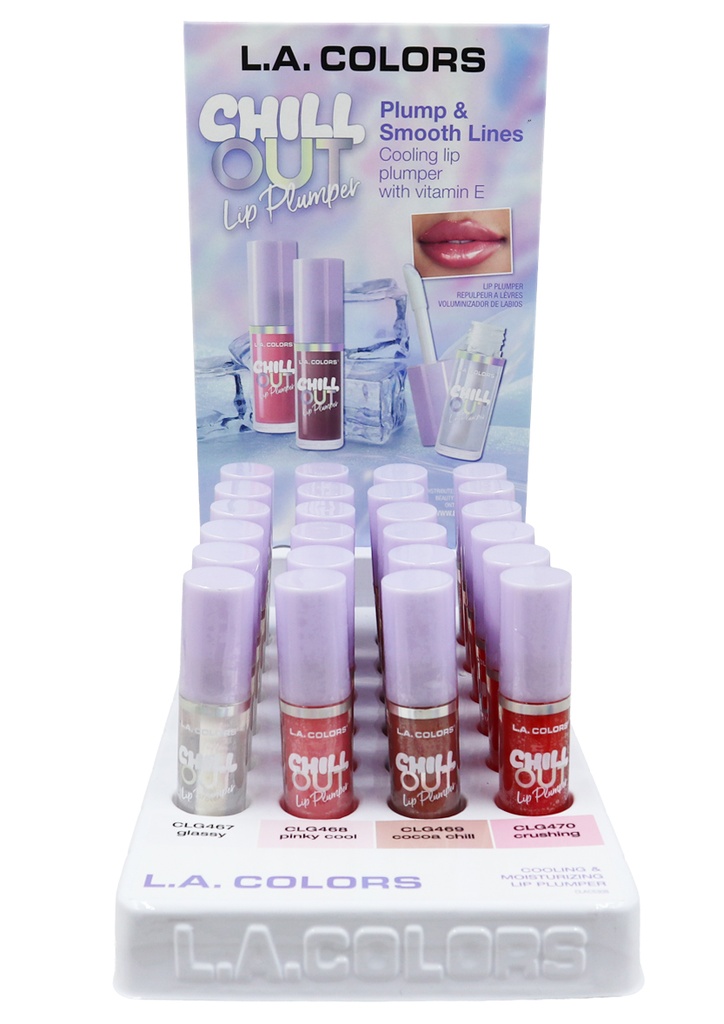 L.A. Colors Chill Out Lip Plumper 24pc Display (4 kinds x 6pc) #CLAC530