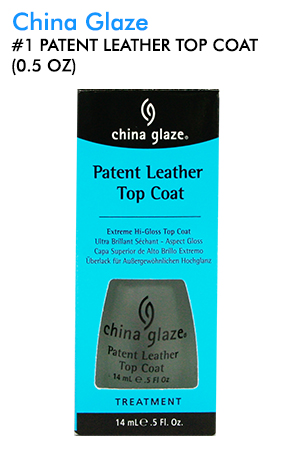 China Glaze Patent Leather Top Coat (0.5oz)