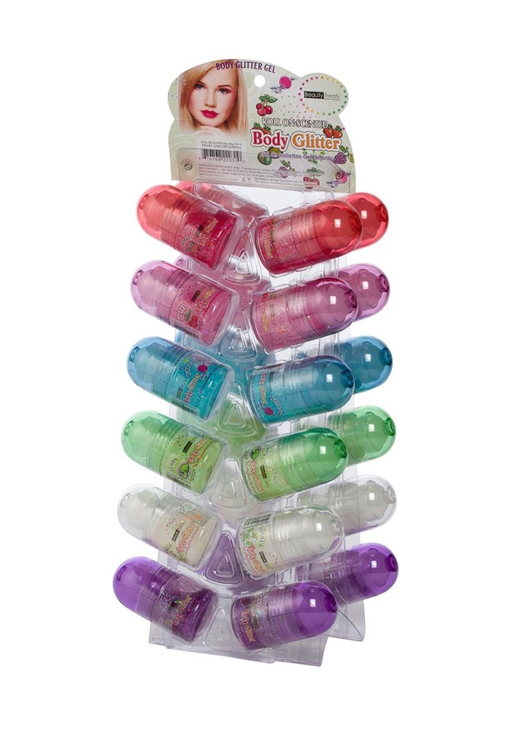 Beauty Treats Roll On-Scented Body Glitter (24pc/ds) #2203D