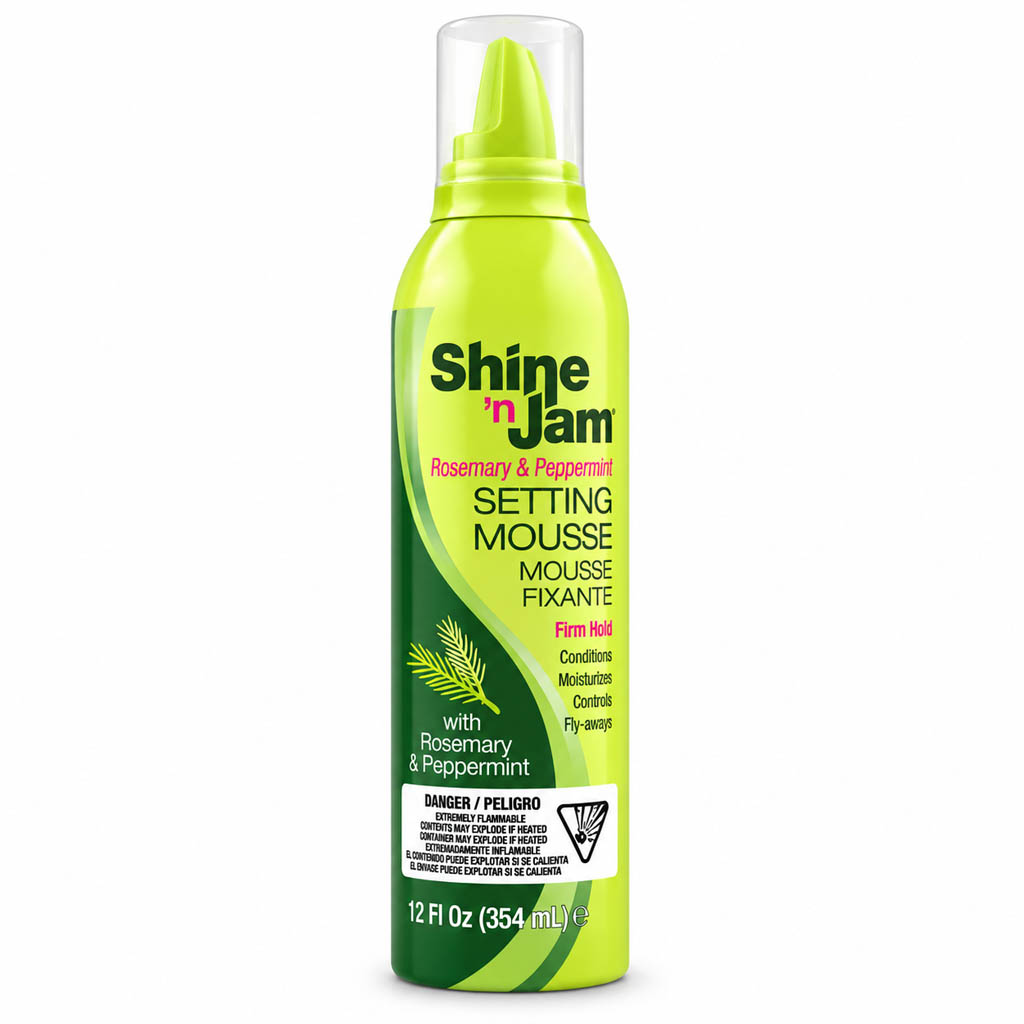 Ampro Shine-n-Jam Rosemary Setting Mousse -Firm Hold (12 oz) #107