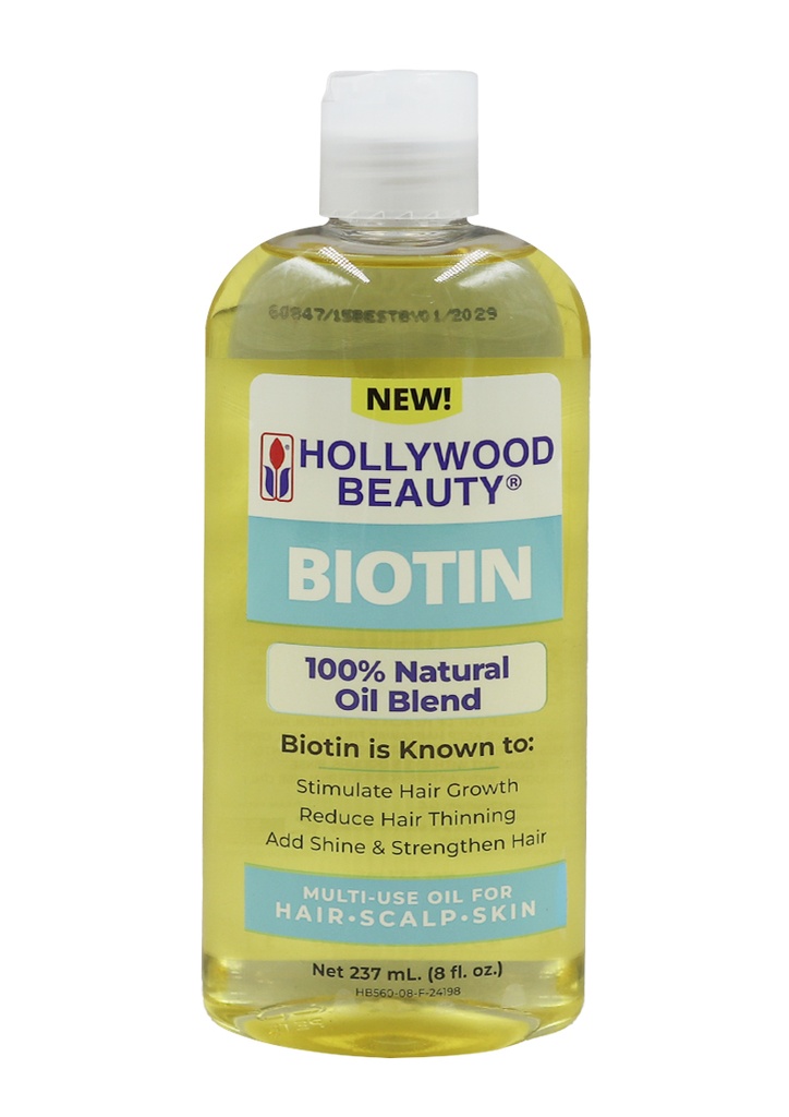 Hollywood Beauty BIOTIN Oil for Hair,Scalp,Skin (8 oz) #99