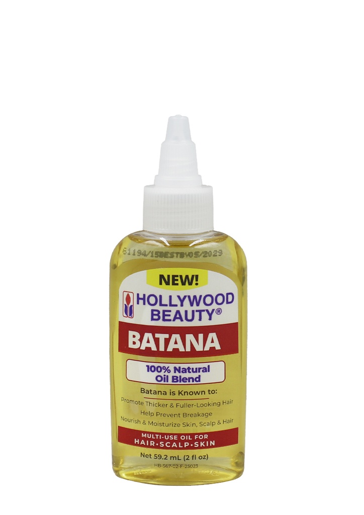Hollywood Beauty BATANA Oil for Hair,Scalp,Skin (2 oz) #100
