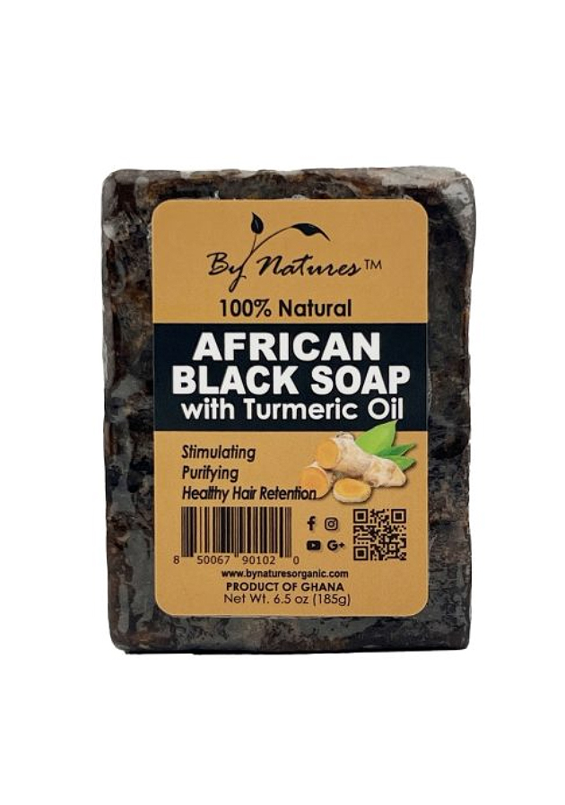 By Natures African Black Soap -Turmeric Oil (6.5 oz/185 g) #133