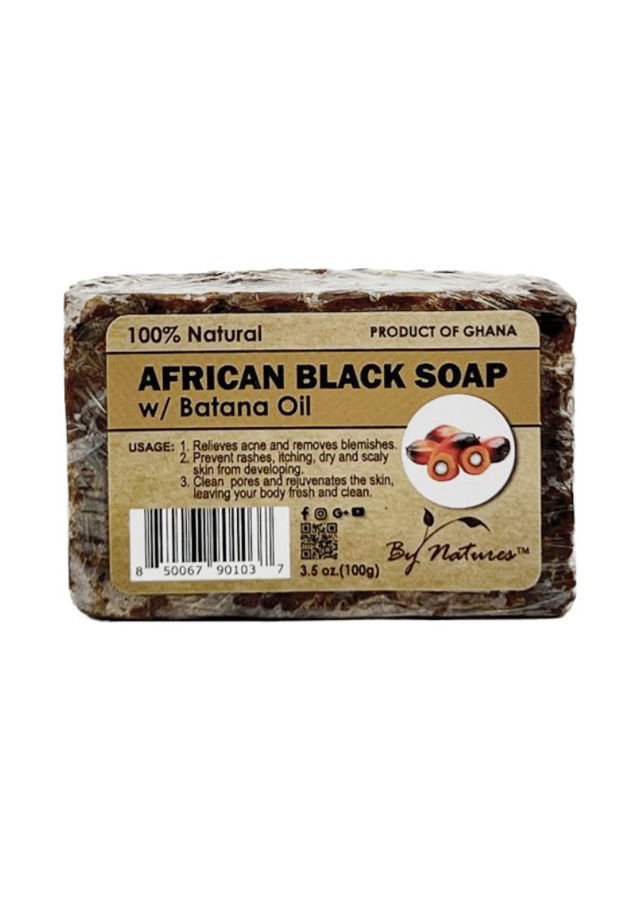 By Natures African Black Soap -Batana Oil (3.5 oz/100 g) #134