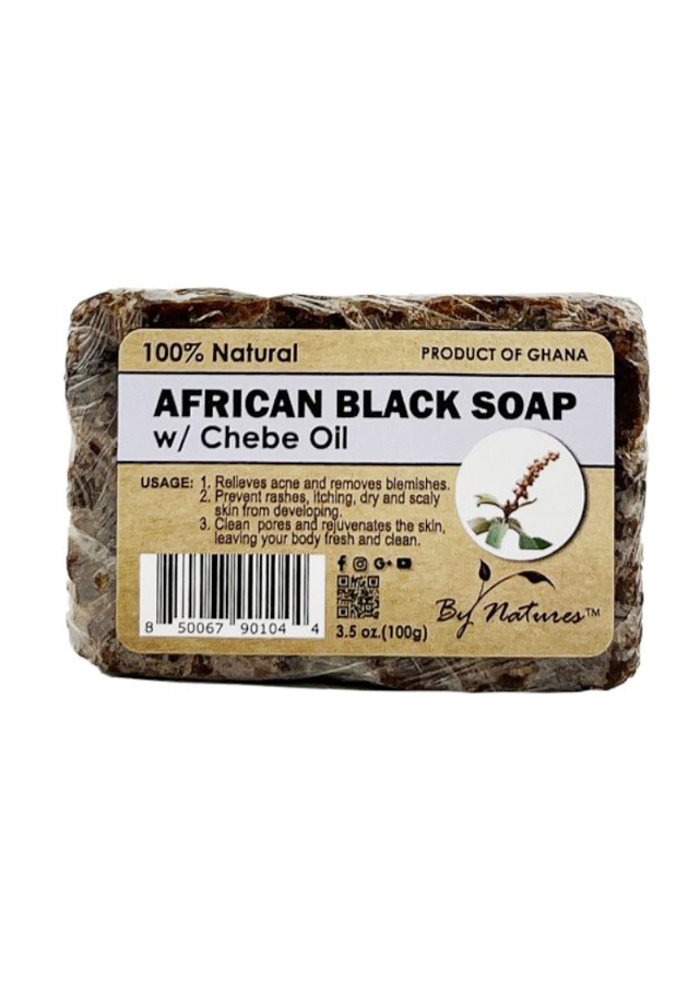 By Natures African Black Soap -Chebe Oil (3.5 oz/100 g) #135