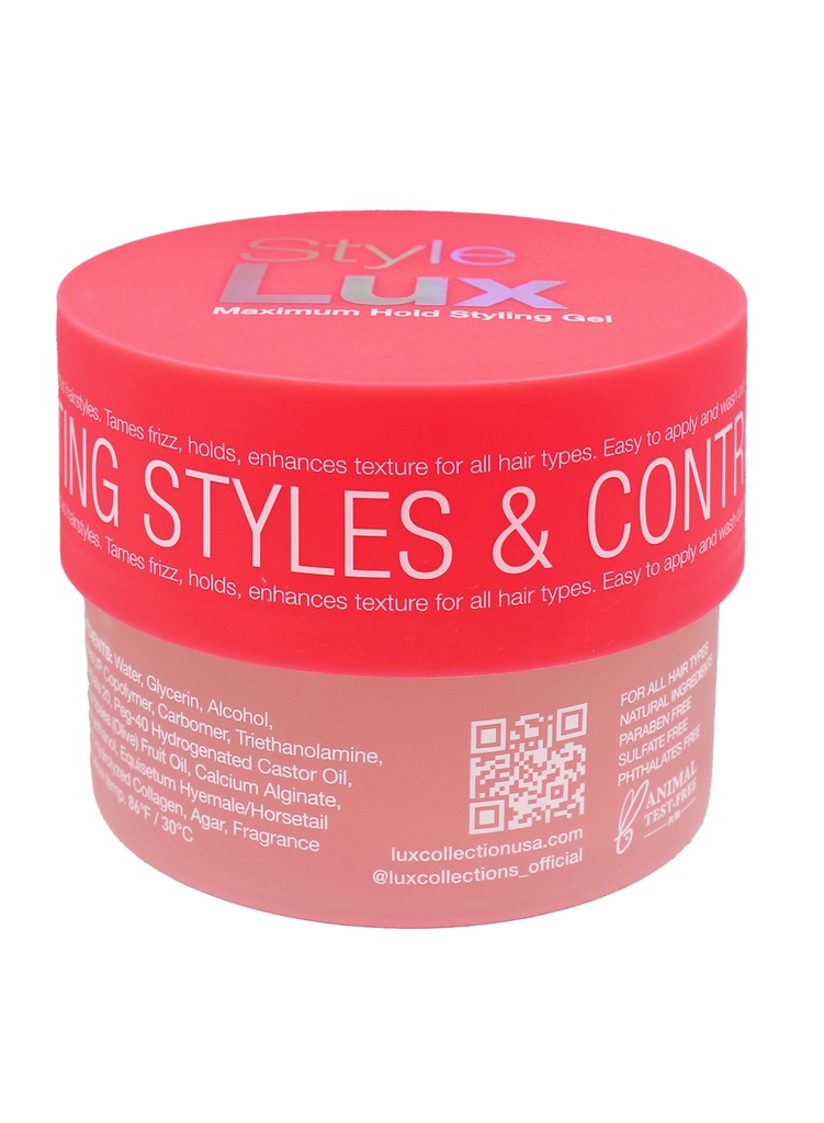 Style Lux Maximum Hold Styling Gel -Strawberry (10.5 oz) #136