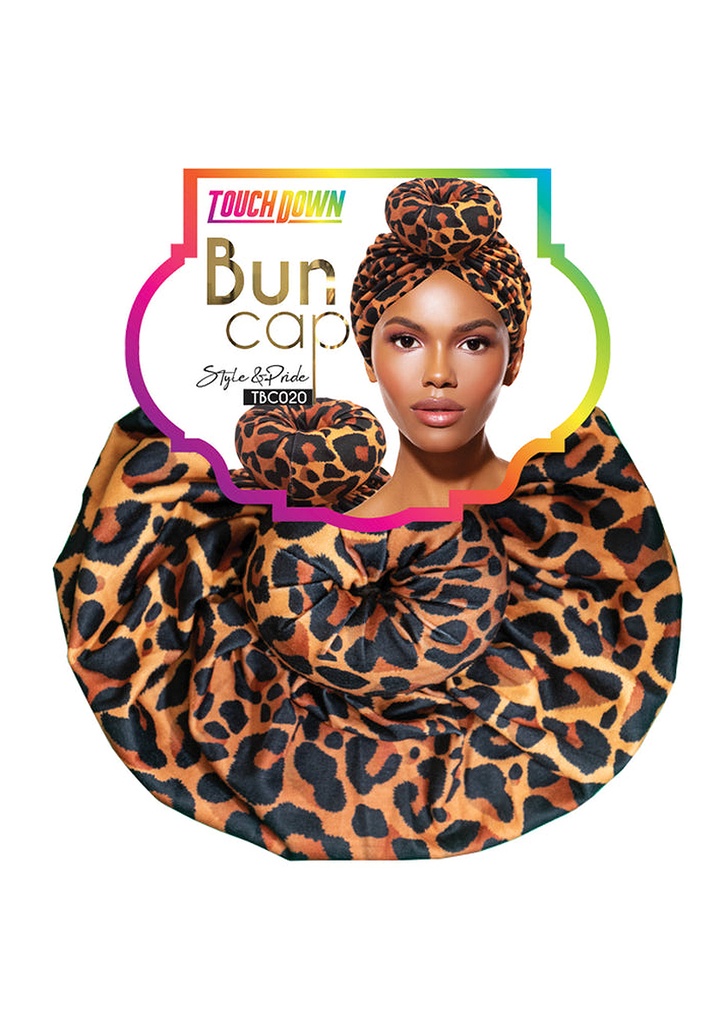 Touch Down Style & Pride Bun Cap (Leopard) #TBC020 -pc