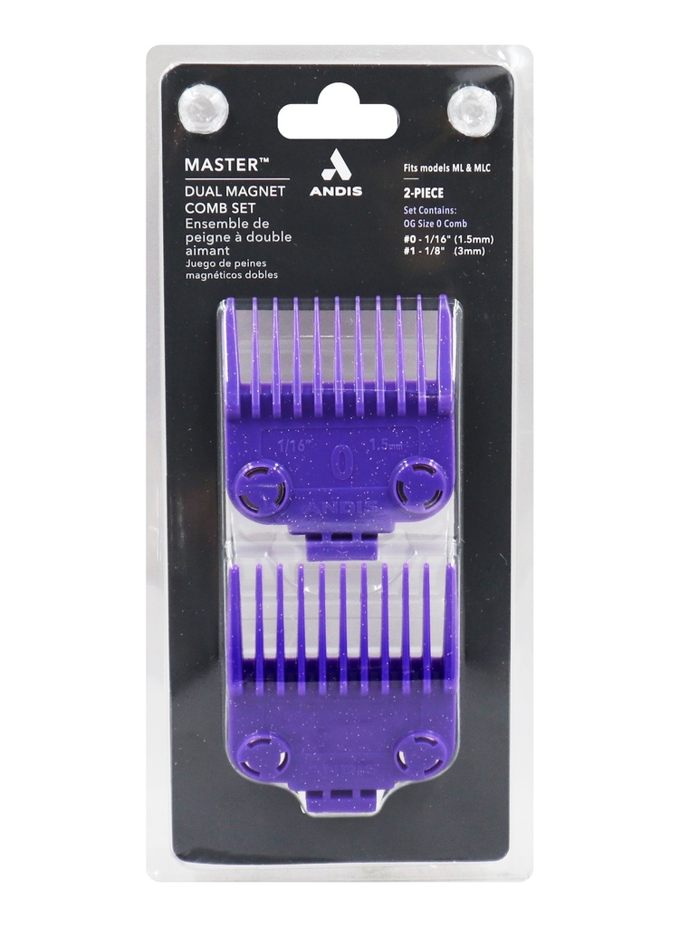 Andis Dual Magnet Comb Set 2pc #561002