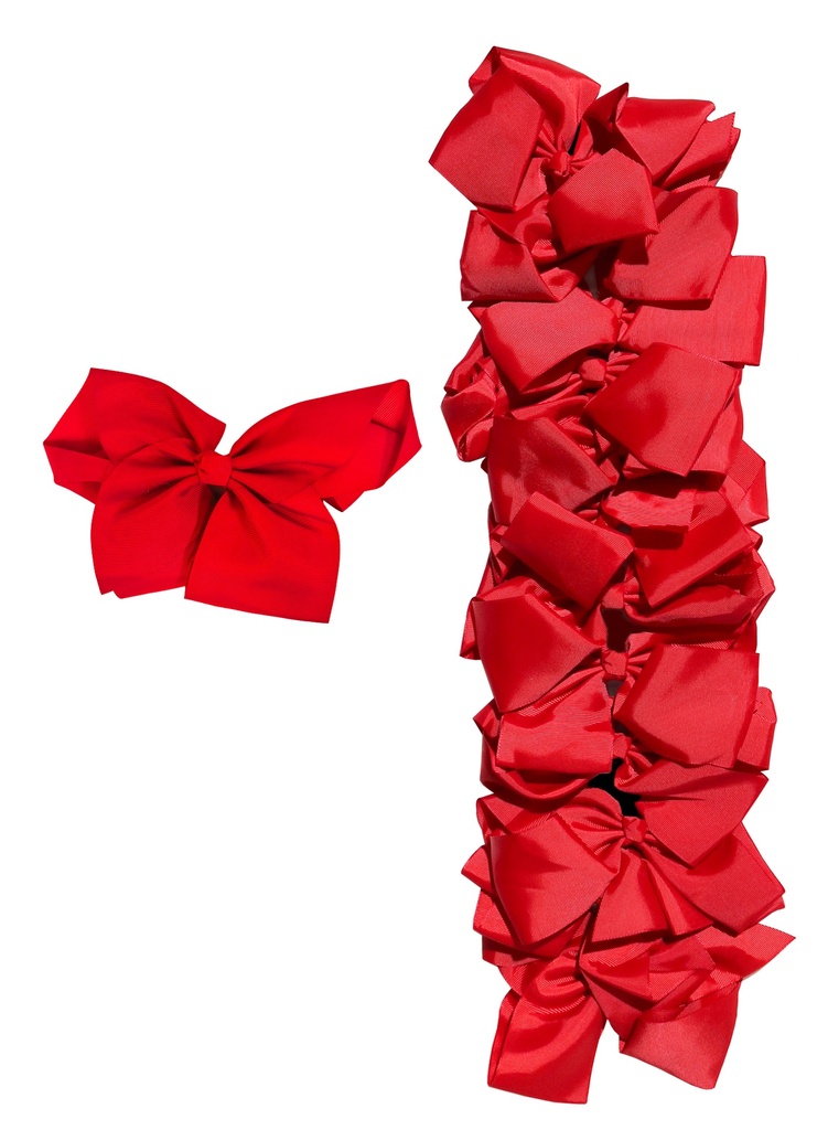 Eden Bow Hair Accessory (Jumbo/7.5cm) #66005 Red -dz