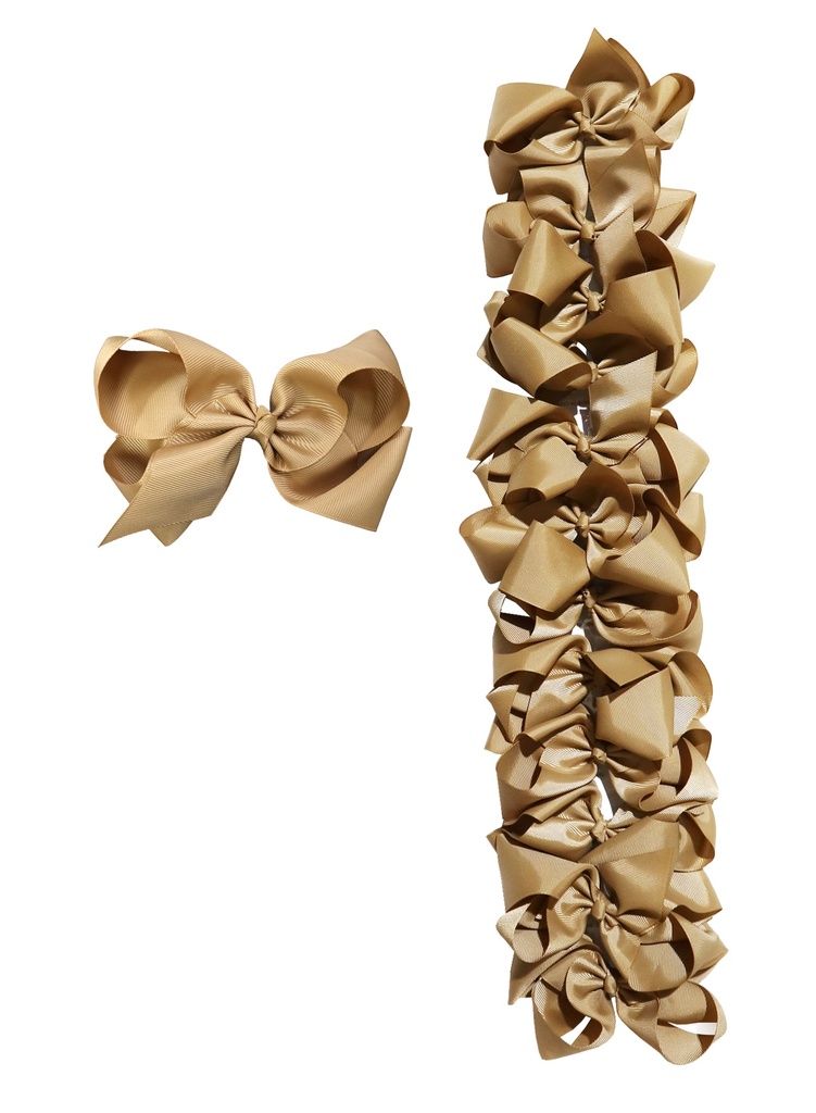Eden Bow Hair Accessory (5cm) #64704 Khaki -dz
