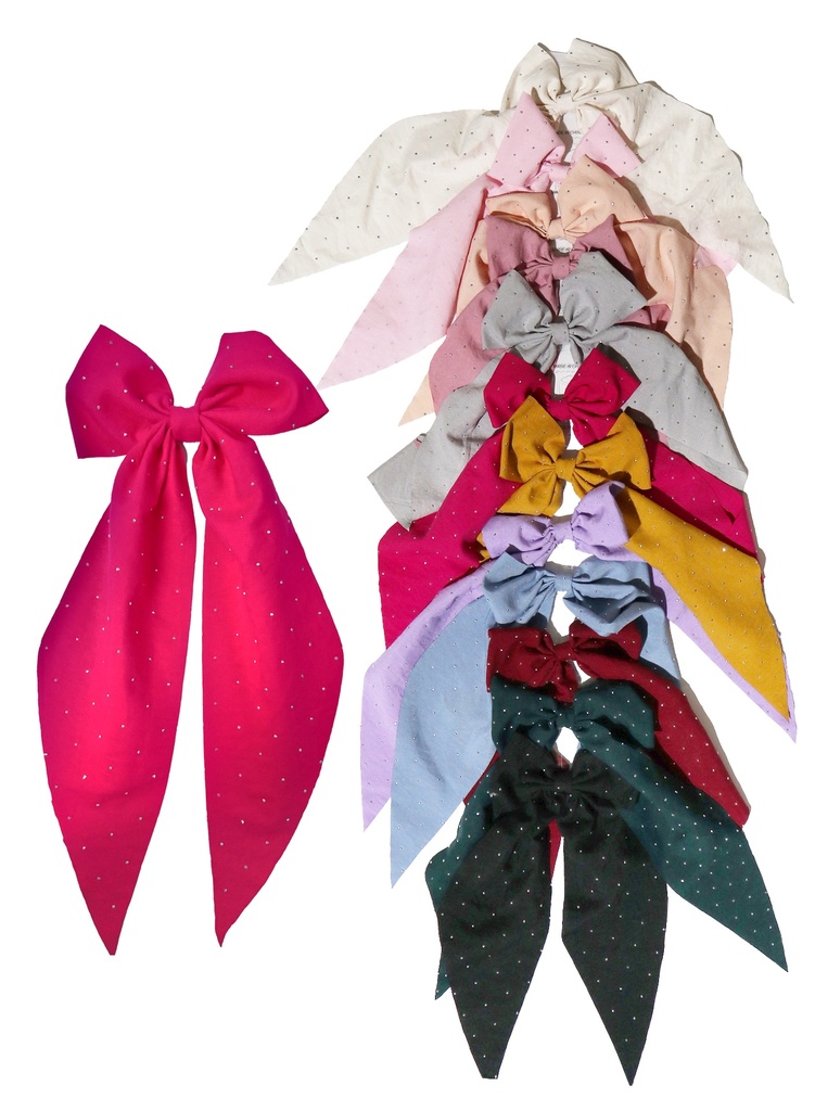 Eden Long Tail Bow Hair Accessory #65205A Asst -dz