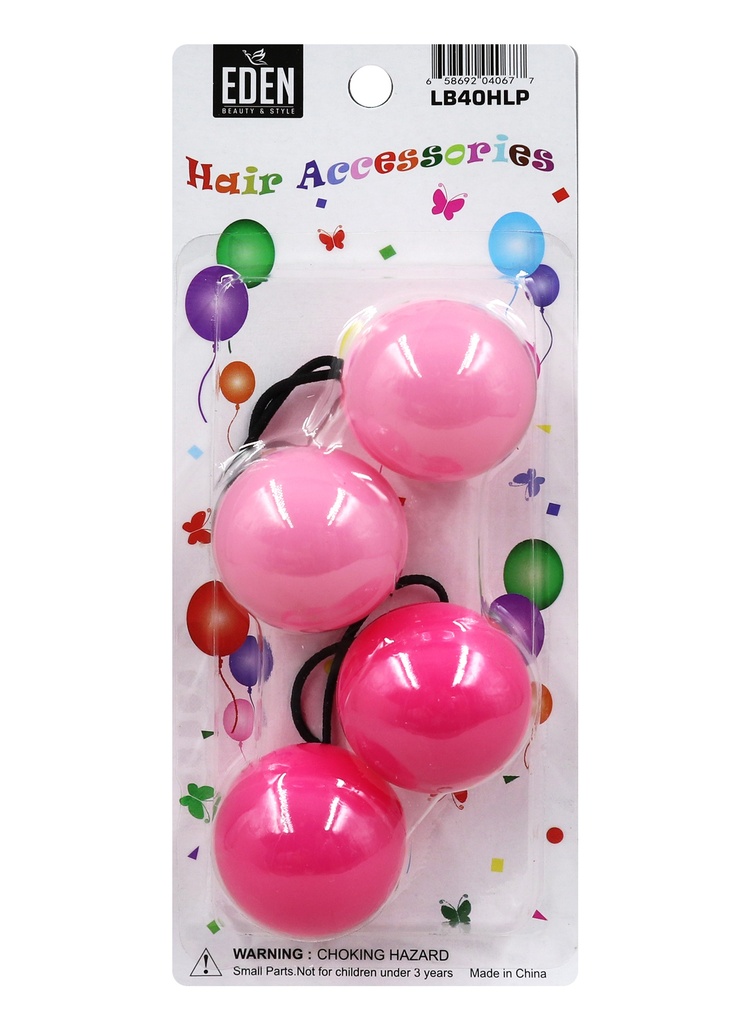 Eden 40mm Hair Ball -Light Pink/Hot Pink #LB40HLP -pk