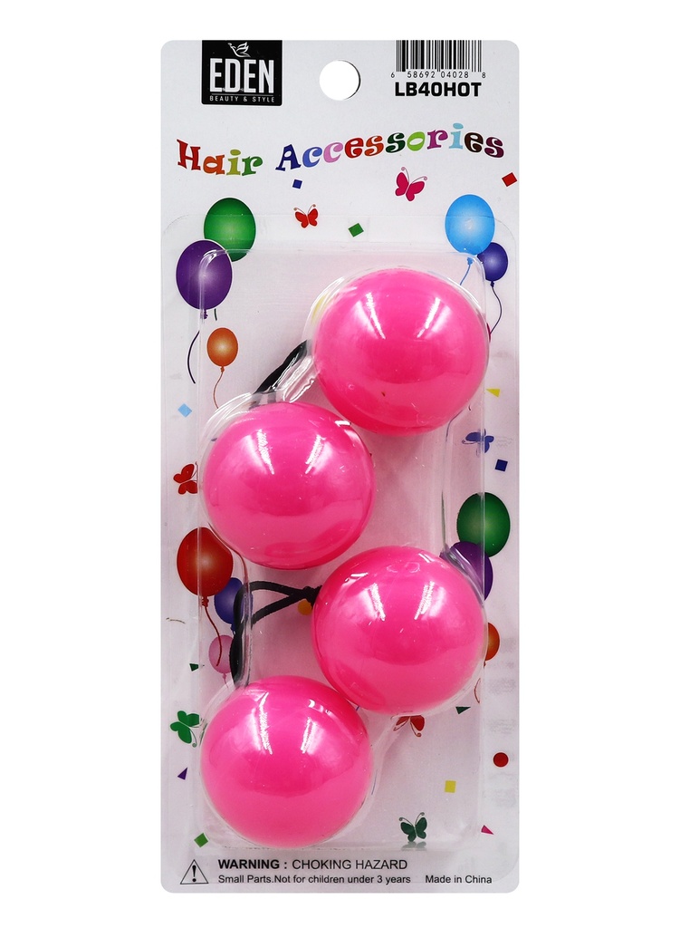 Eden 40mm Hair Ball -Hot Pink #LB40HOT -pk