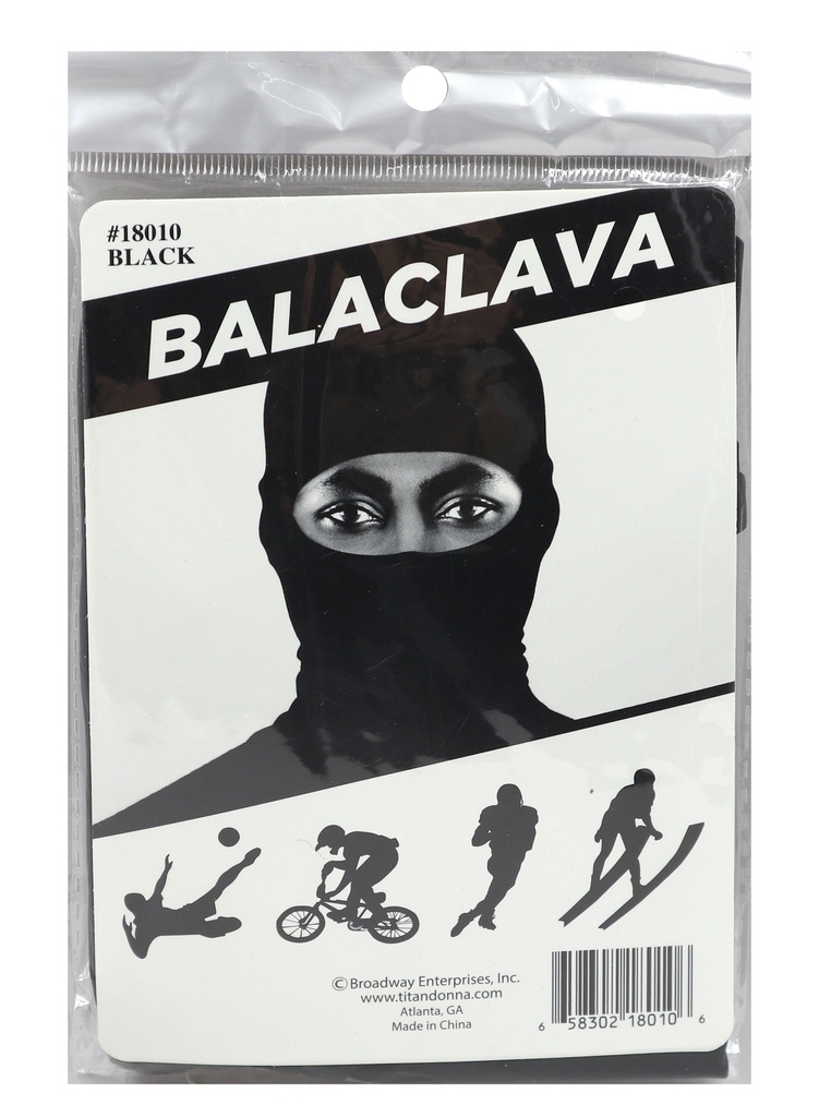DONNA BALACLAVA Ninja Mask #18010 Black -dz