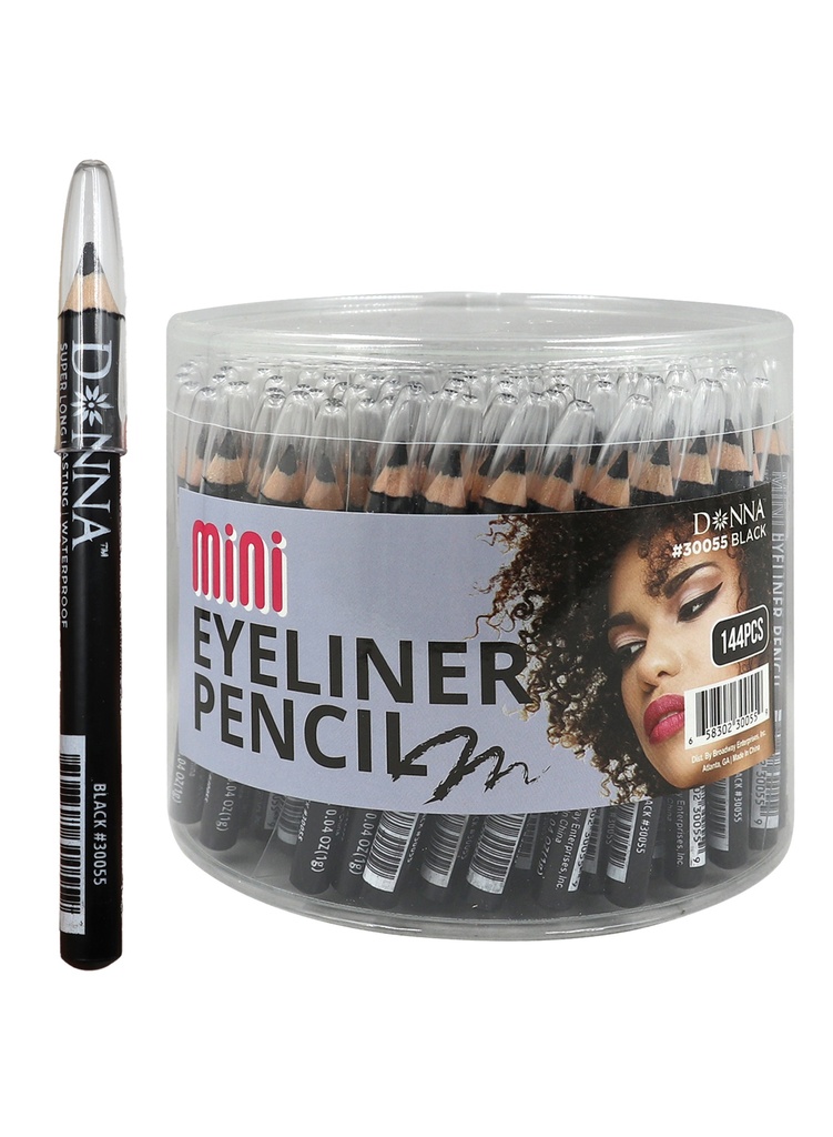 Donna Mini Eyeliner Pencil #30055 Black (144 pcs/Jar) -Jar