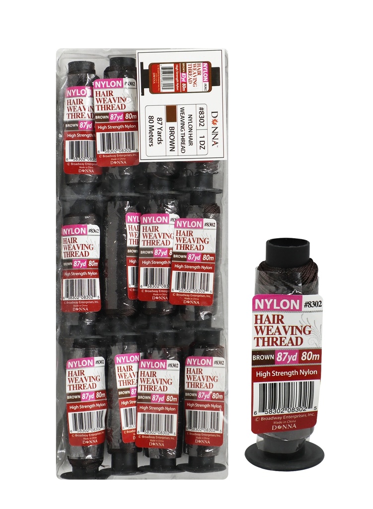Donna [Nylon] Hair Weaving Thread (80M) #8302 Brown -dz