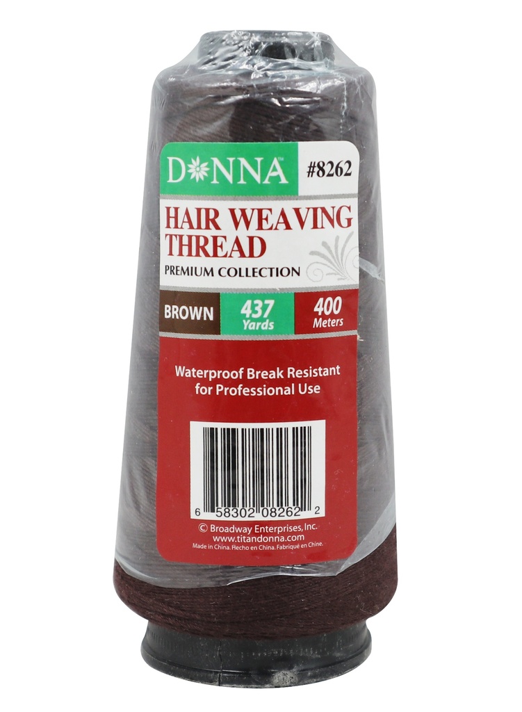 Donna Hair Weaving Thread (400m) #8262 Brown -pc