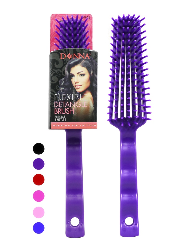 Donna Flexible Detangle Brush #951 Assorted -pc