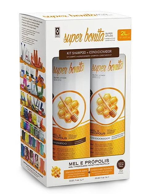 PROBELLE Super Bonita Kit Shampoo+Cond -Mel e Própolis (2 L) #12