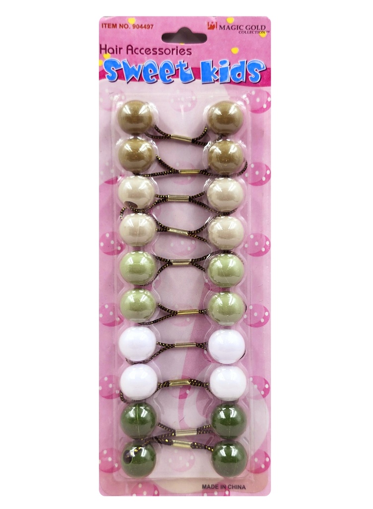 Magic Gold Plastic Bubble Round (18mm) #904497 Brown Mix(L) -pc