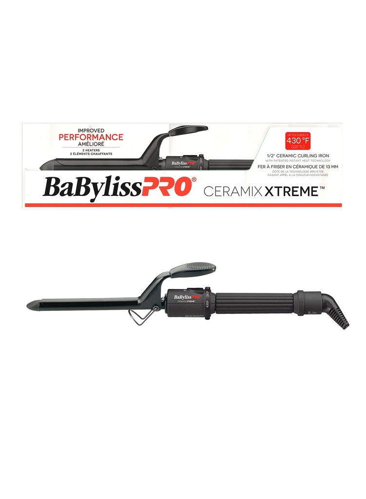 Babyliss Pro Ceramix Xtreme 1/2" Ceramic Curling Iron #BABC50MNC -pc