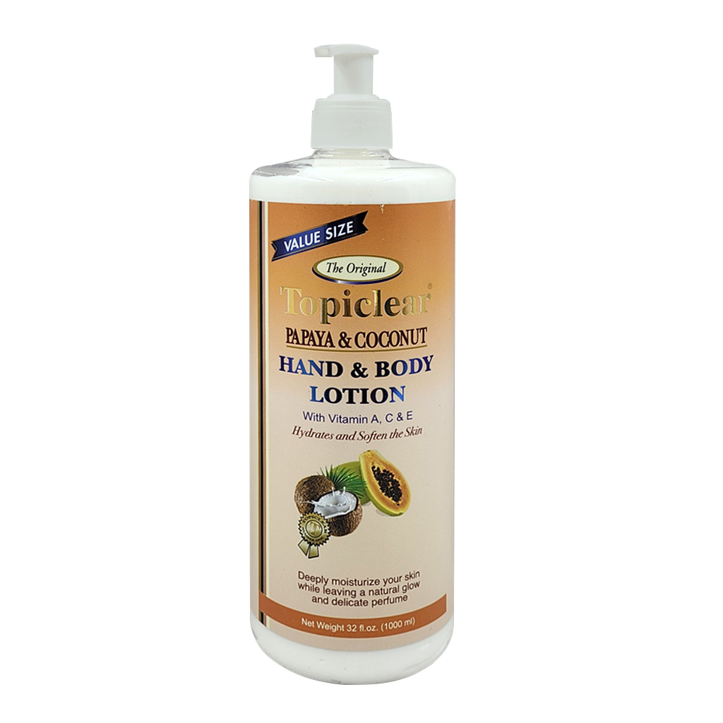 Topiclear Hand & Body Lotion -Papaya & Coconut (32 oz) #22