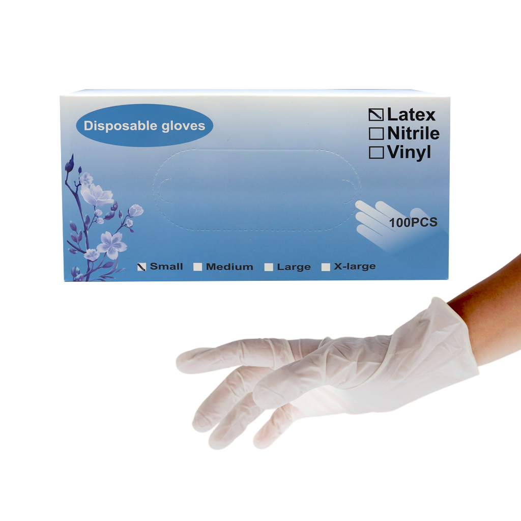Magic Gold Latex Disposable Gloves (100 pc/box) -pc