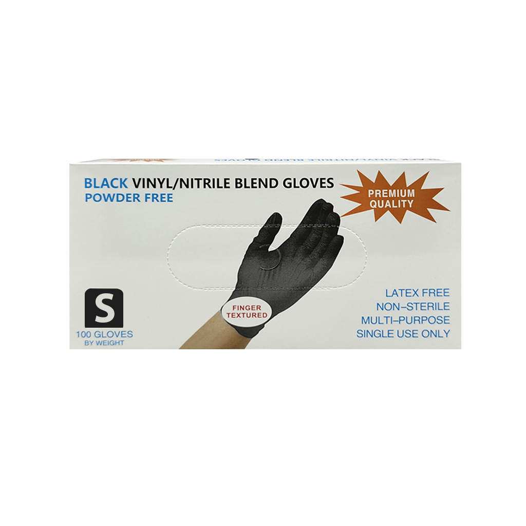 Magic Gold Black Vinyl/Nitrile Blend Gloves #Y-3117 (100 pc/box) -pc