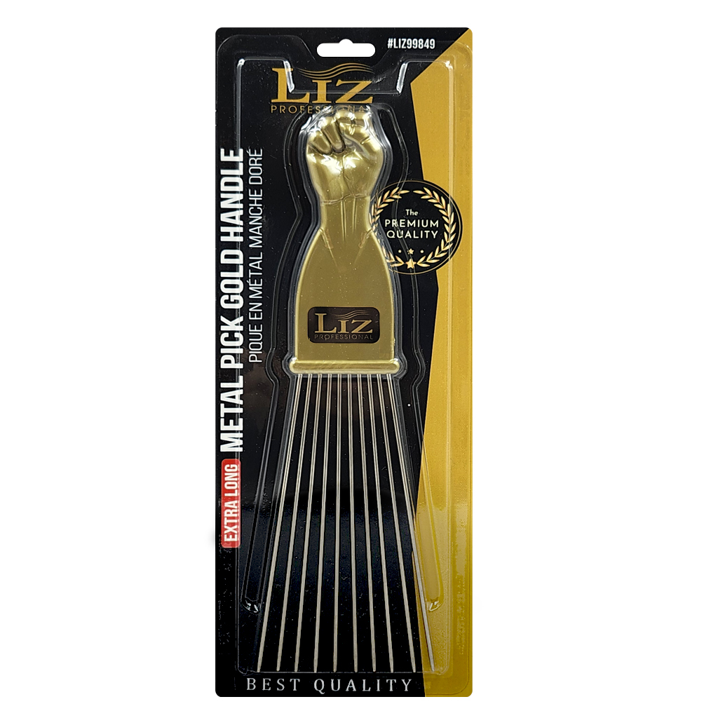 Liz Metal Pick Gold Handle (Extra Long) #LIZ299849 -pc